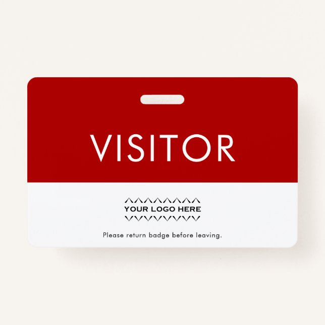 Logo de l'entreprise personnalisable Badge du visi (Devant)
