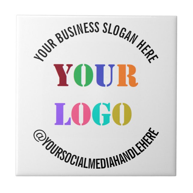 Logo de l'entreprise personnalisée et Carreaux en  (Devant)