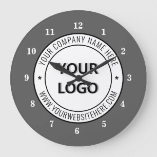 Logo de l'entreprise personnalisée et horloge mura