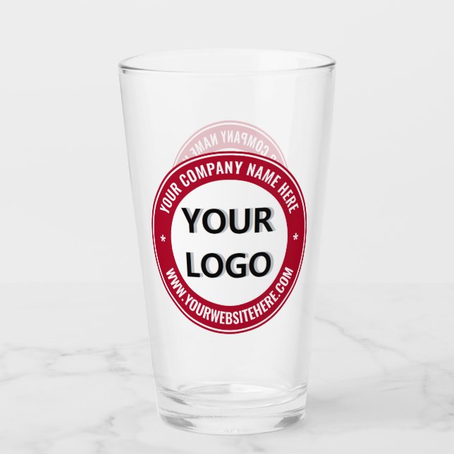 Logo de l'entreprise personnalisée et verre texte  (Devant)