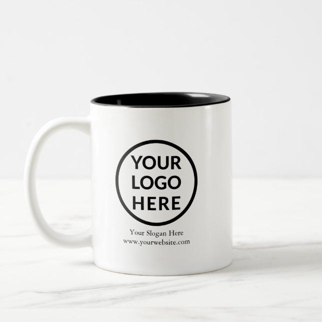 Logo de l'entreprise personnalisée Mug de logo per (Gauche)