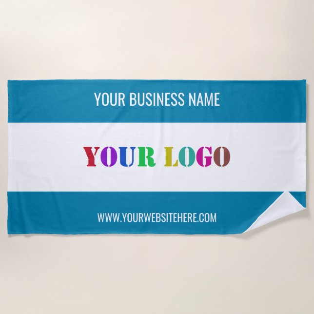 Logo de l'entreprise personnalisée Texte Serviette (Devant)