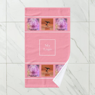 Logo de l'entreprise photo collage rose blanc
