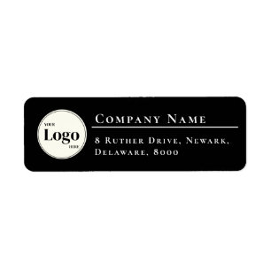 Logo de l'entreprise simple Adresse de retour noir