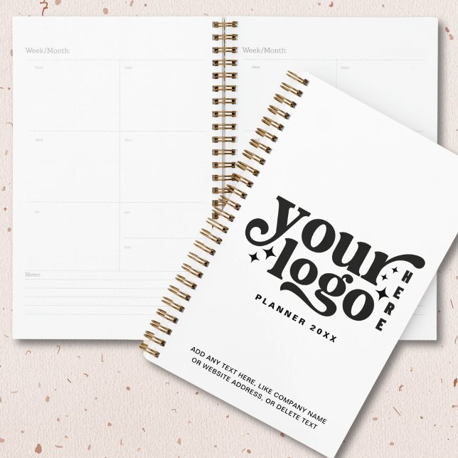 Logo de l'entreprise sur mesure promotionnel hebdo (Custom Company Logo Promotional Weekly & Monthly Planner)