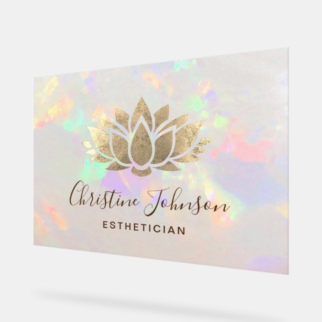 logo de lotus de faux feuil sur fond optique (Angle)