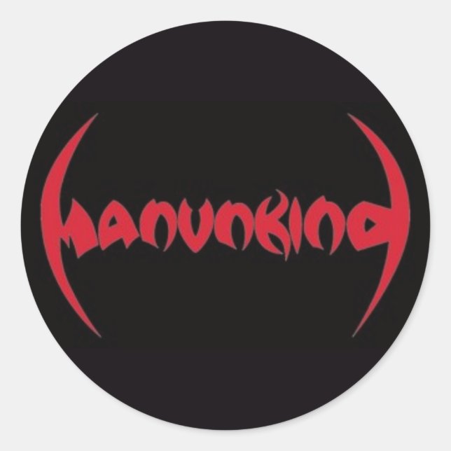 LOGO DE MANUNKINKIND STICKER ROND 3" (Devant)
