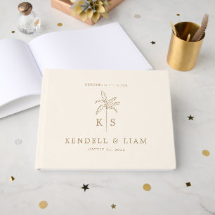 Logo de mariage monogramme Palmier Livre d'or