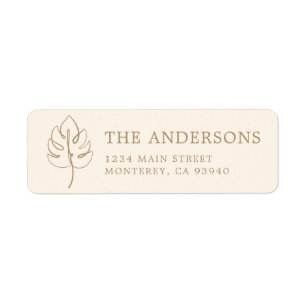 Logo de mariage personnalisé Monstera monogramme