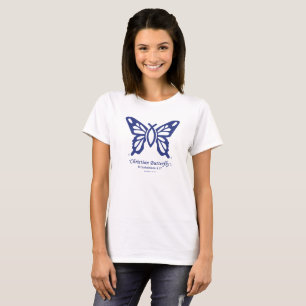 Logo de marine de T-shirt "de papillon chrétien"