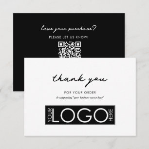 Logo de Merci d'entreprise personnalisé noir blanc