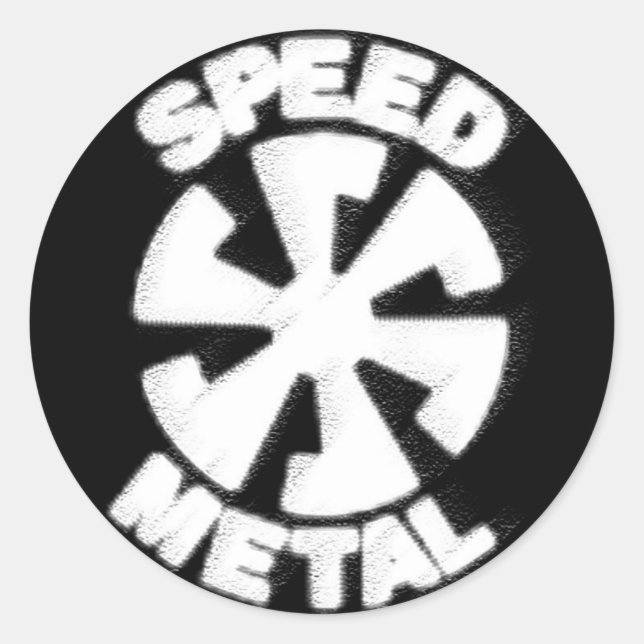 LOGO DE MÉTAL DE VITESSE - Sticker Airbrushed (Devant)