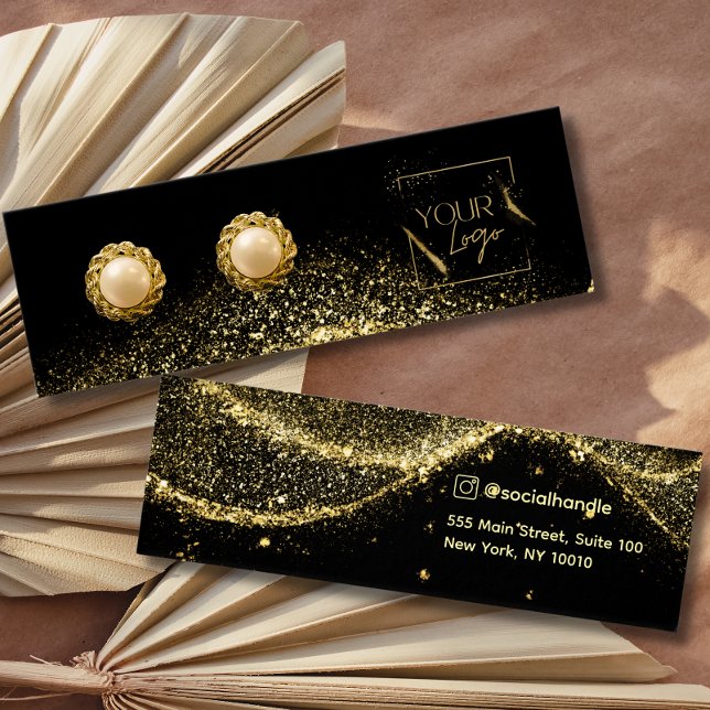 Logo de Parties scintillant noire Faux Gold Carte  (Créateur téléchargé)