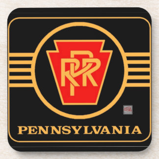 Logo de Pennsylvania Railroad dessous de verre en 