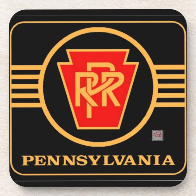 Logo de Pennsylvania Railroad dessous de verre en  (Devant)