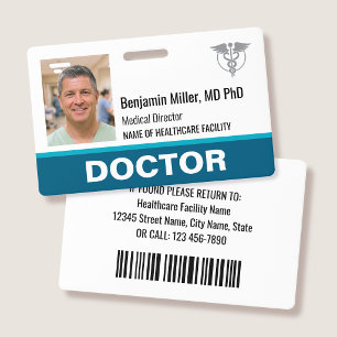 Logo de photo de badge d'identité de médecin infir