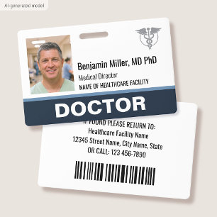 Logo de photo pour badge d'identité de docteur inf