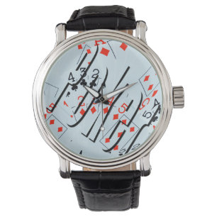 Logo De Poker Sur Le Plateau De Cartes, Montre Men