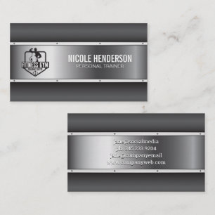 Logo de remise en forme   Carte de visite industri