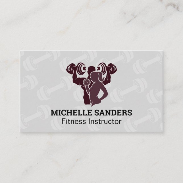 Logo de remise en forme | Carte de visite Motif de (Devant)