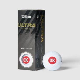 Logo de sceau de qualité rouge balles de golf Wils