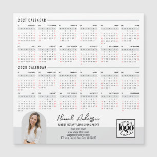 Logo de société personnalisé Calendrier Magnet 202
