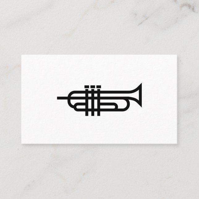 Logo de trompette - Cartes de visite (Devant)