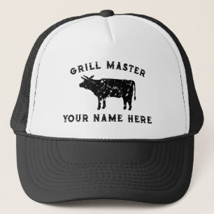 Logo de vache vintage grill casquette maître pour 