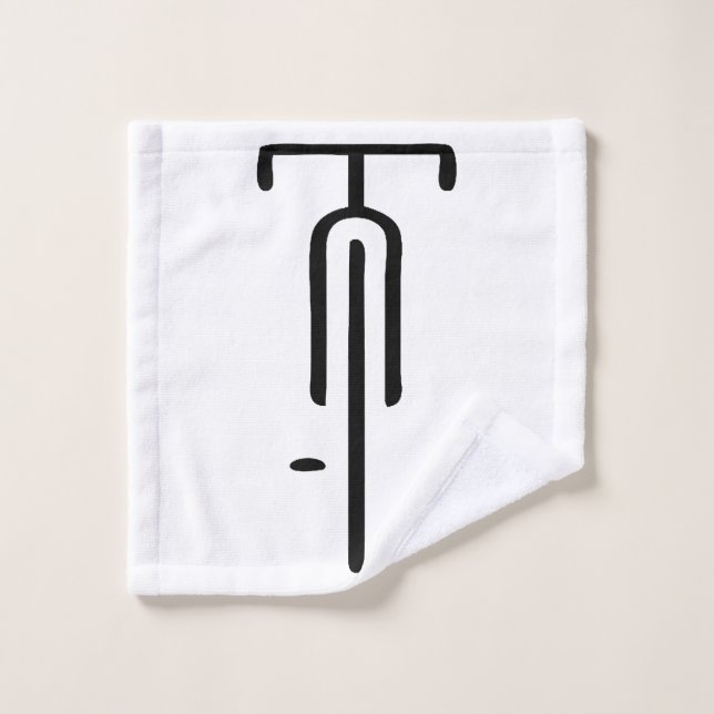 Logo de vélo minimum Rétro, Cyclisme et Louveur de (Gant de toilette)