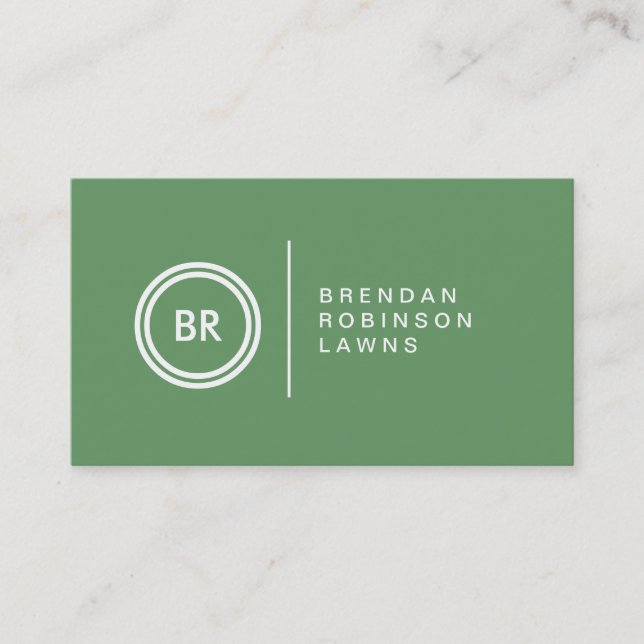 LOGO DE VOS INITIALES sur Carte de visite VERT N°  (Devant)