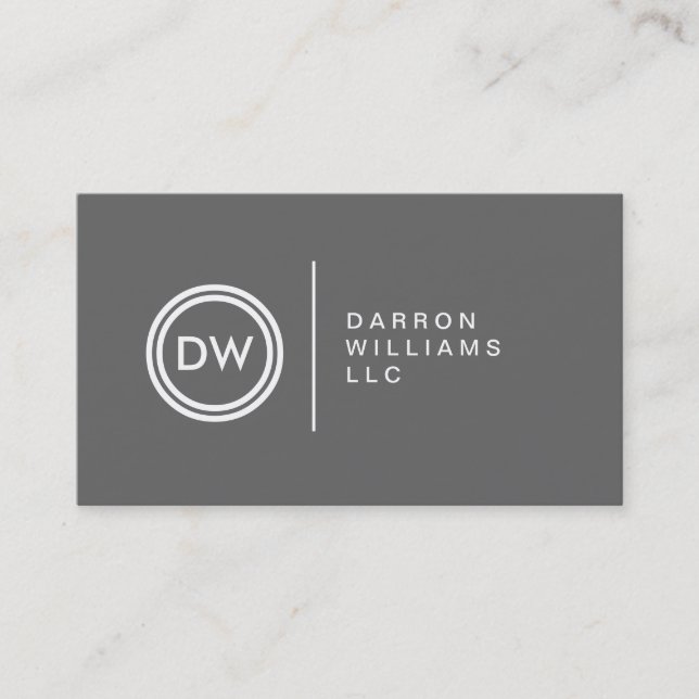 LOGO DE VOS INITIALES sur le Carte de visite GRAY  (Devant)