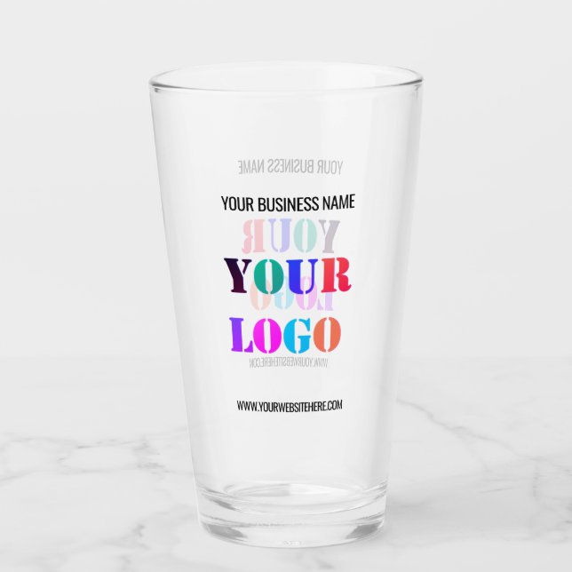 Logo de votre entreprise et Modèle de verre commer (Devant)