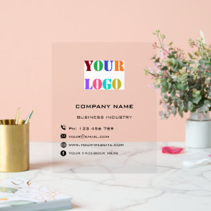 Logo de votre entreprise et signature acrylique pe