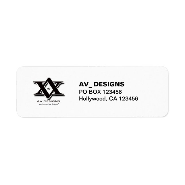 Logo de votre entreprise - Étiquettes d'adresse de (Devant)