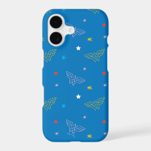 Logo de Wonder Woman et étoiles motif bleu