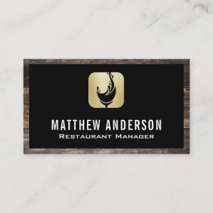 Logo d'éclaboussure en verre de vin   Carte de vis