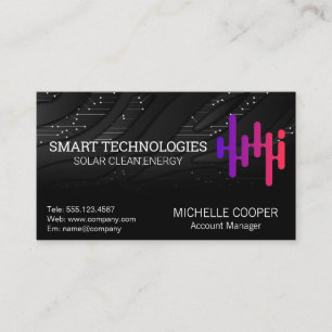 Logo d'énergie solaire   Carte de visite technique