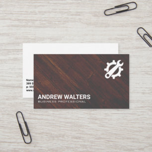 Logo d'engrenages   Cartes en bois