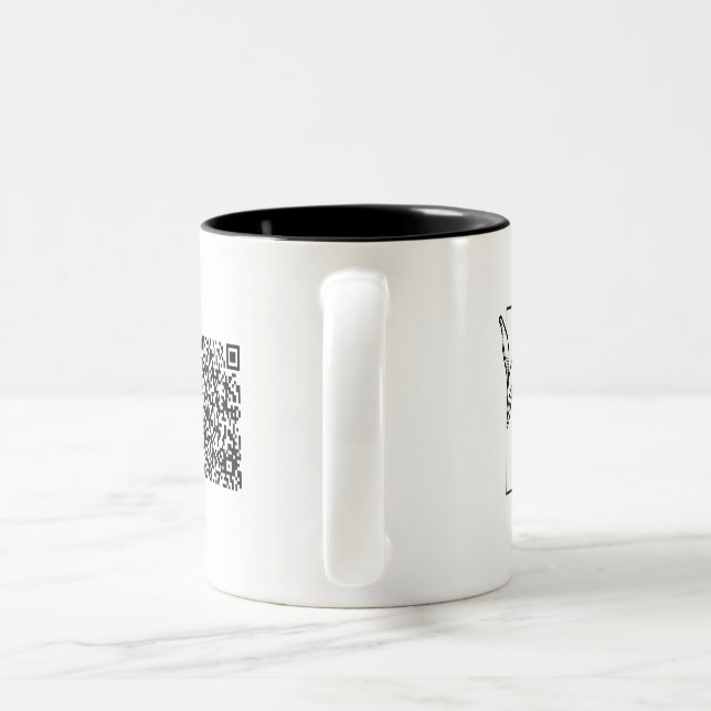 Logo d'entreprise avec code QR Mug (Poignée)