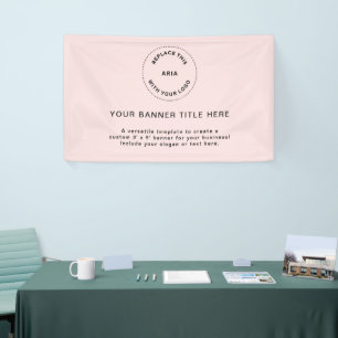 Logo d'entreprise Bannière 5' Blush Pink Profess