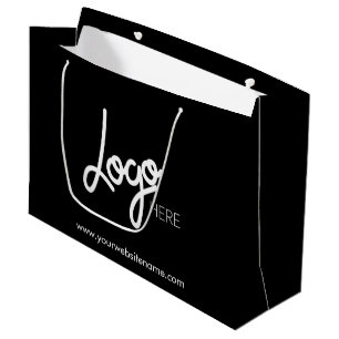 Logo d'entreprise Black Large Cadeau Sac