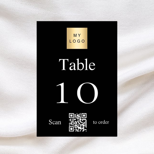 Logo d'entreprise blanc noir Numéro de table de co (Créateur téléchargé)