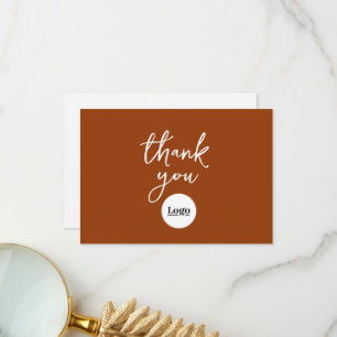 Logo d'entreprise Carte de remerciements en terre