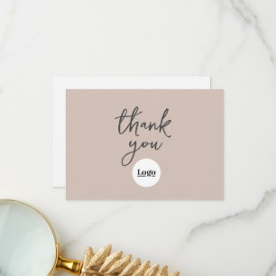 Logo d'entreprise Coco Carte de remerciements rose