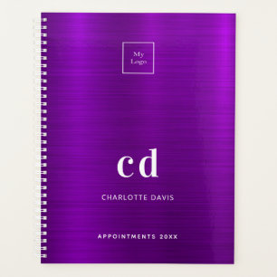 Logo d'entreprise en monogramme violet