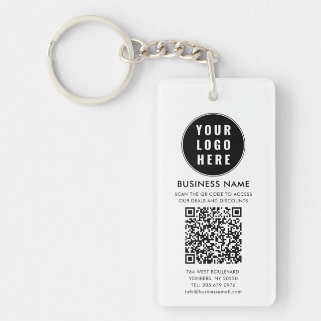 Logo d'entreprise et QR Code Moderne (Devant)