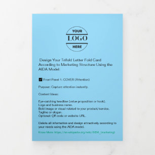 Logo d'entreprise et texte Brochure moderne triplé