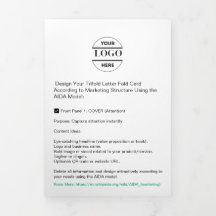 Logo d'entreprise et texte Brochure moderne triplé