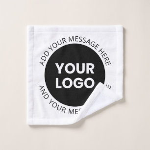 Logo d'entreprise et texte modifiable blanc et noi