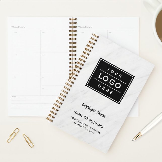 Logo d'entreprise Marbre blanc personnalisé Nom de (Créateur téléchargé)